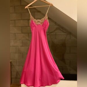 Miguelina  satin and lace slip sz s